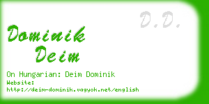 dominik deim business card